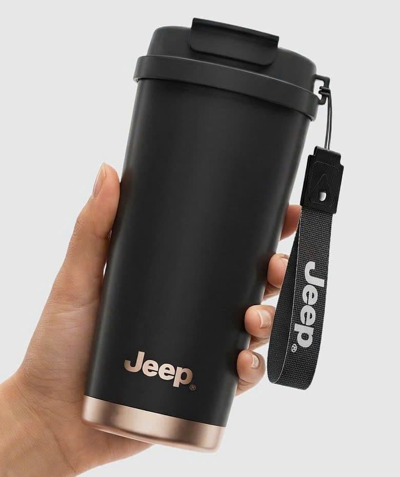 Bình / Cốc giữ nhiệt 500ml JEEP, ruột inox 316 (Màu Nâu)