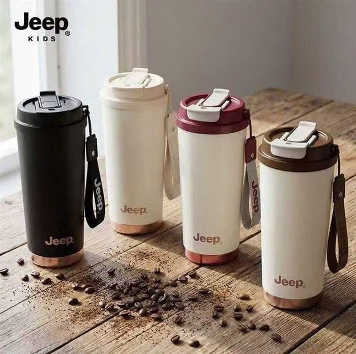 Bình / Cốc giữ nhiệt 500ml JEEP, ruột inox 316 (Màu Nâu)