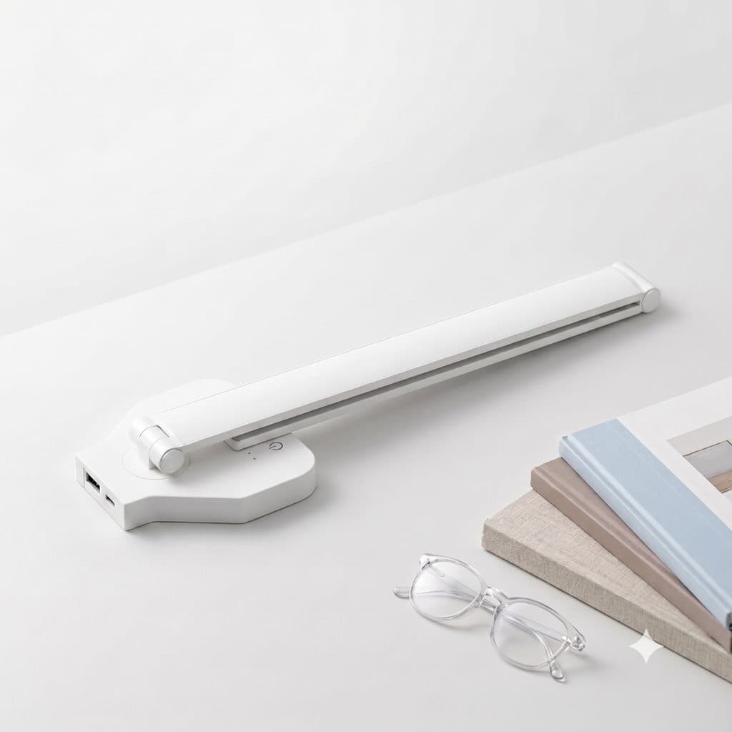 Đèn bàn đọc sách 5 chế độ sáng bảo vệ mắt, phím cảm ứng, cắm sạc Type-C, có thể gập gọn