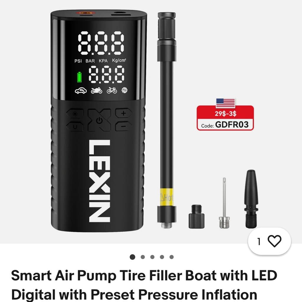Bơm điện cầm tay thông minh LEXIN P4 (hàng Amazon) - Nhỏ Gọn Và Mạnh Mẽ, Tiện Lợi Mọi Nơi
