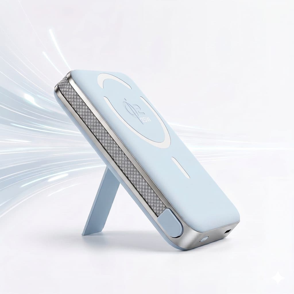 Pin dự phòng 10.000mAh công nghệ Qi2 sạc nhanh không dây 25w M02B+ , liền cáp Type-C, có CCC-ko hộp