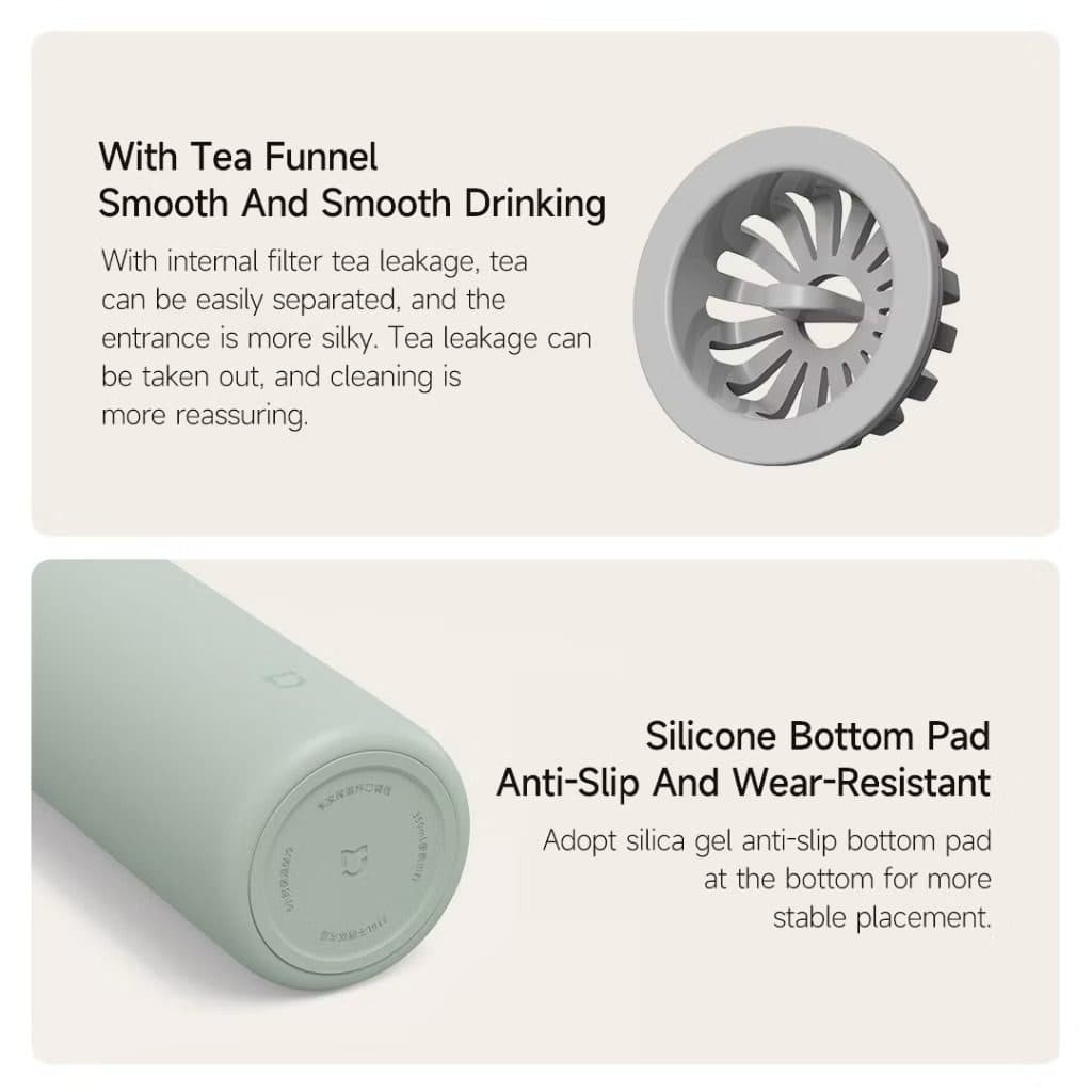 Bình Giữ Nhiệt XIAOMI Mijia 350ml MJKDB01PL, chất liệu ruột inox 316 , siêu nhẹ chỉ 170g