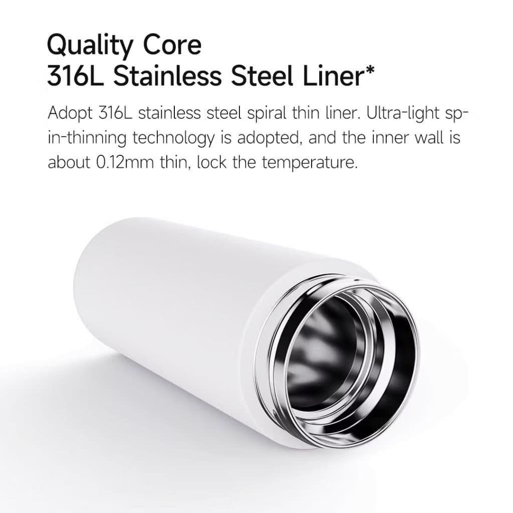 Bình Giữ Nhiệt XIAOMI Mijia 350ml MJKDB01PL, chất liệu ruột inox 316 , siêu nhẹ chỉ 170g