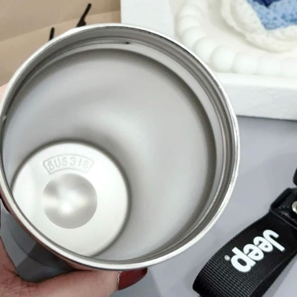 Bình / cốc giữ nhiệt 500ml JEEP, ruột inox 316 (Màu Đen)
