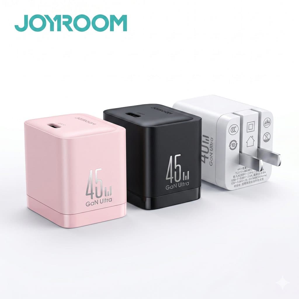 Sạc nhanh 45W chính hãng JOYROOM công nghệ GAN ULTRA JR-TCG12 (Màu hồng)