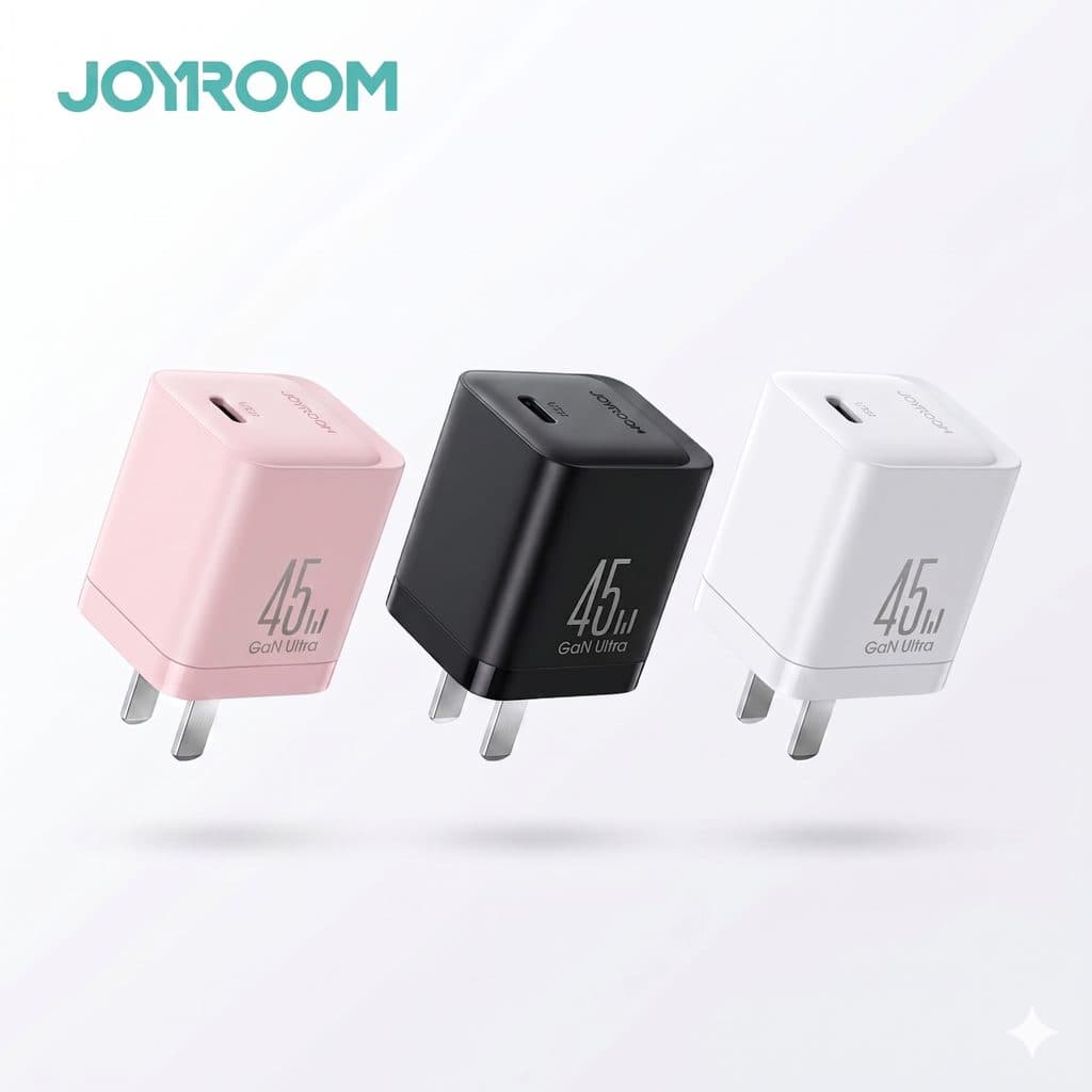 Sạc nhanh 45W chính hãng JOYROOM công nghệ GAN ULTRA JR-TCG12 (Màu hồng)