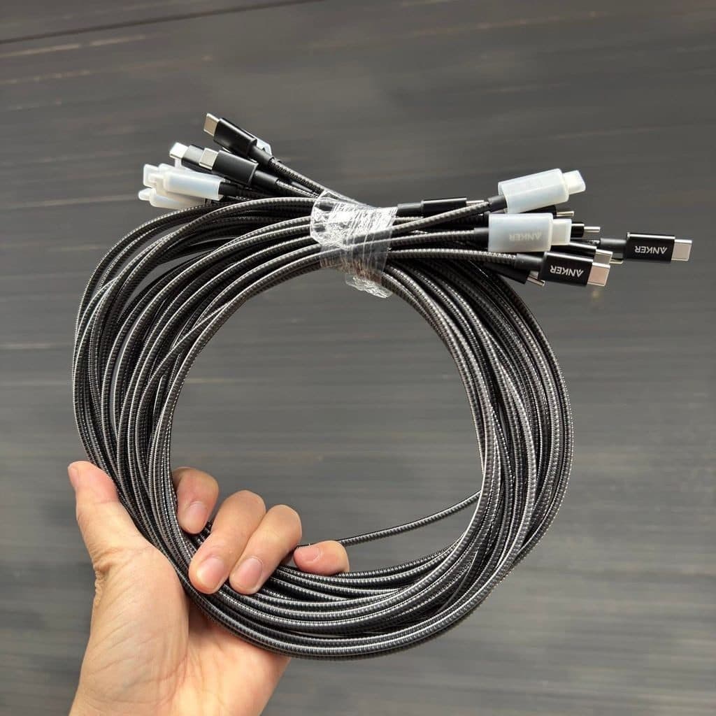 Cáp Anker C to C A8753 bọc dù cao cấp – sạc nhanh 60w - dài 1m