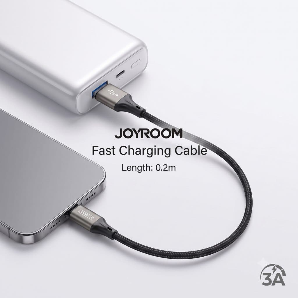 Dây cáp sạc iPhone ngắn 20cm chính hãng JOYROOM N1 SERIES (S-0230N1 - 0.2M)
