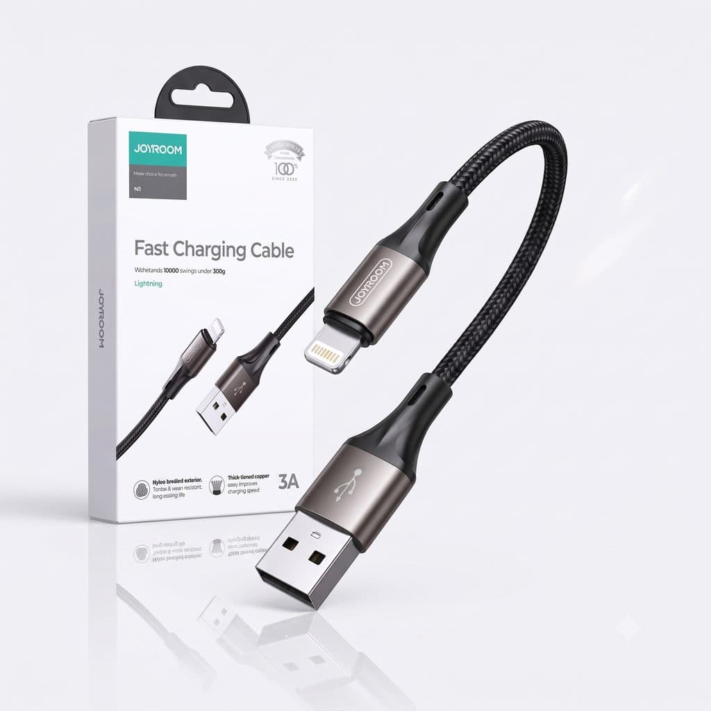 Dây cáp sạc iPhone ngắn 20cm chính hãng JOYROOM N1 SERIES (S-0230N1 - 0.2M)