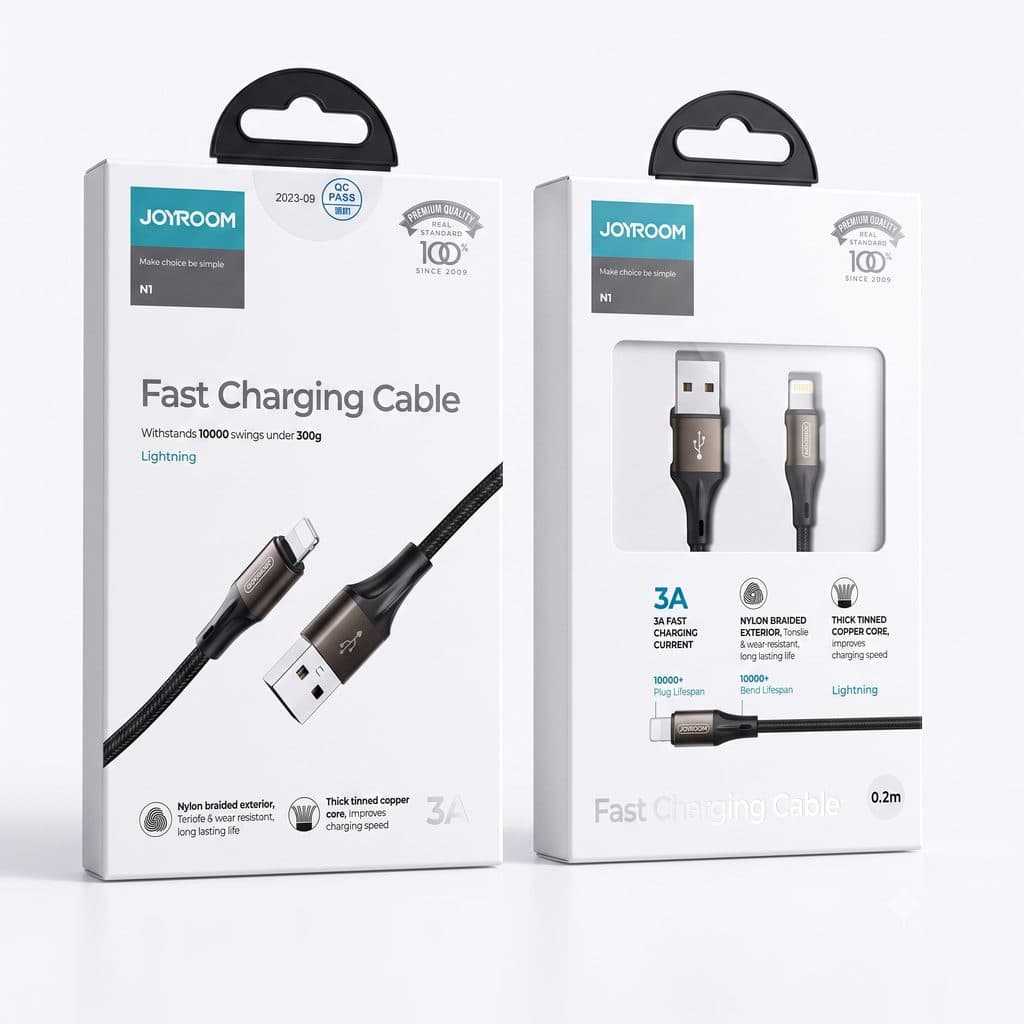Dây cáp sạc iPhone ngắn 20cm chính hãng JOYROOM N1 SERIES (S-0230N1 - 0.2M)