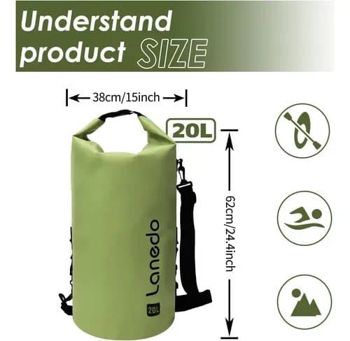 Balo dã ngoại hãng Lanedo (Amazon Mỹ), siêu chống nước, cắm trại, câu cá, đi biển