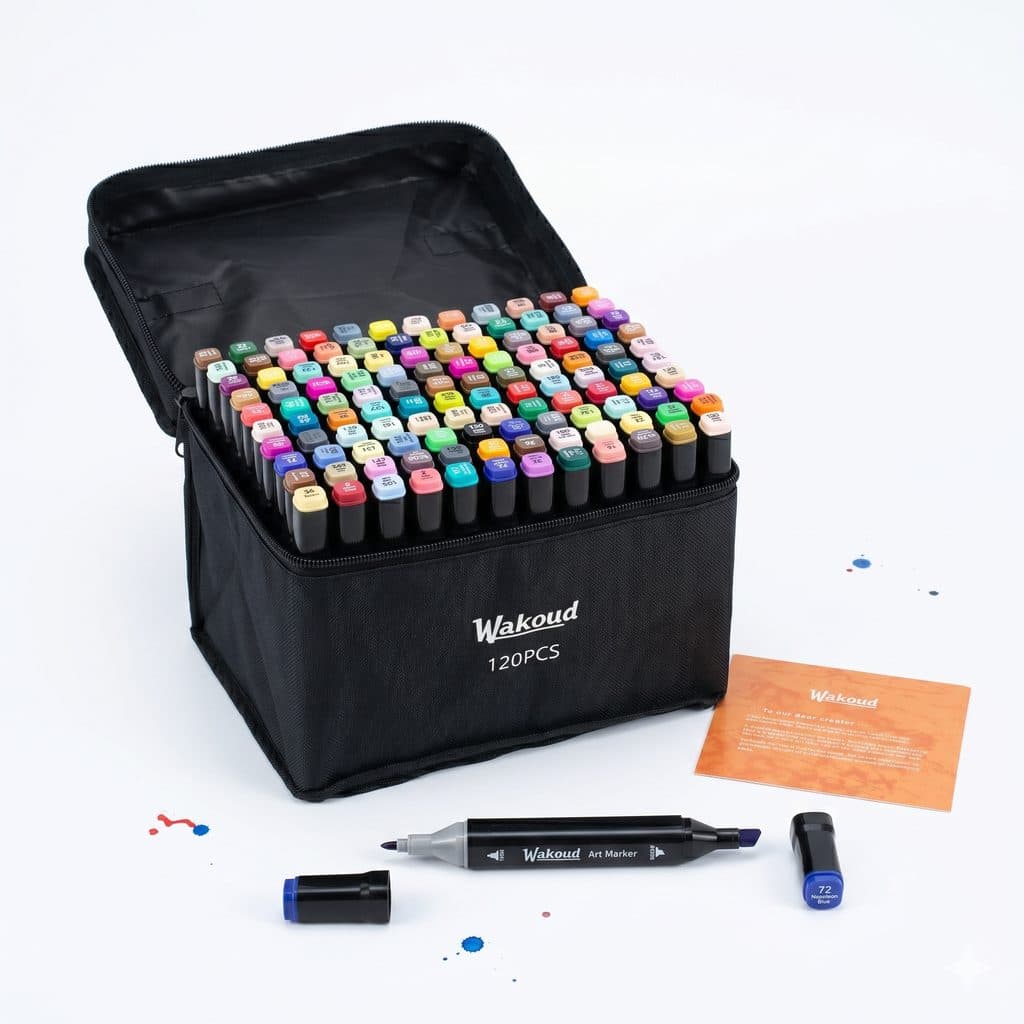 Bộ 120 Bút Màu hãng Wakoud Art Maker (kèm túi vải)