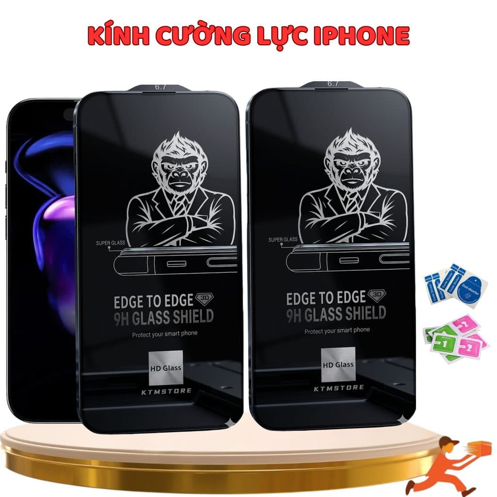 Kính cường lực iphone full màn MKING xsmax pro 11 12 13 14 15 16 17 promax Air