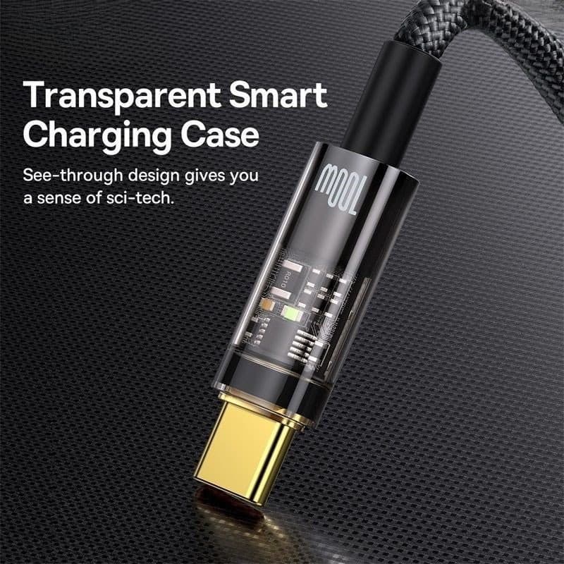 Cáp Sạc Tự Ngắt 100W C TO C Siêu Nhanh Baseus Explorer Series Thế hệ 2 Auto Power-Off