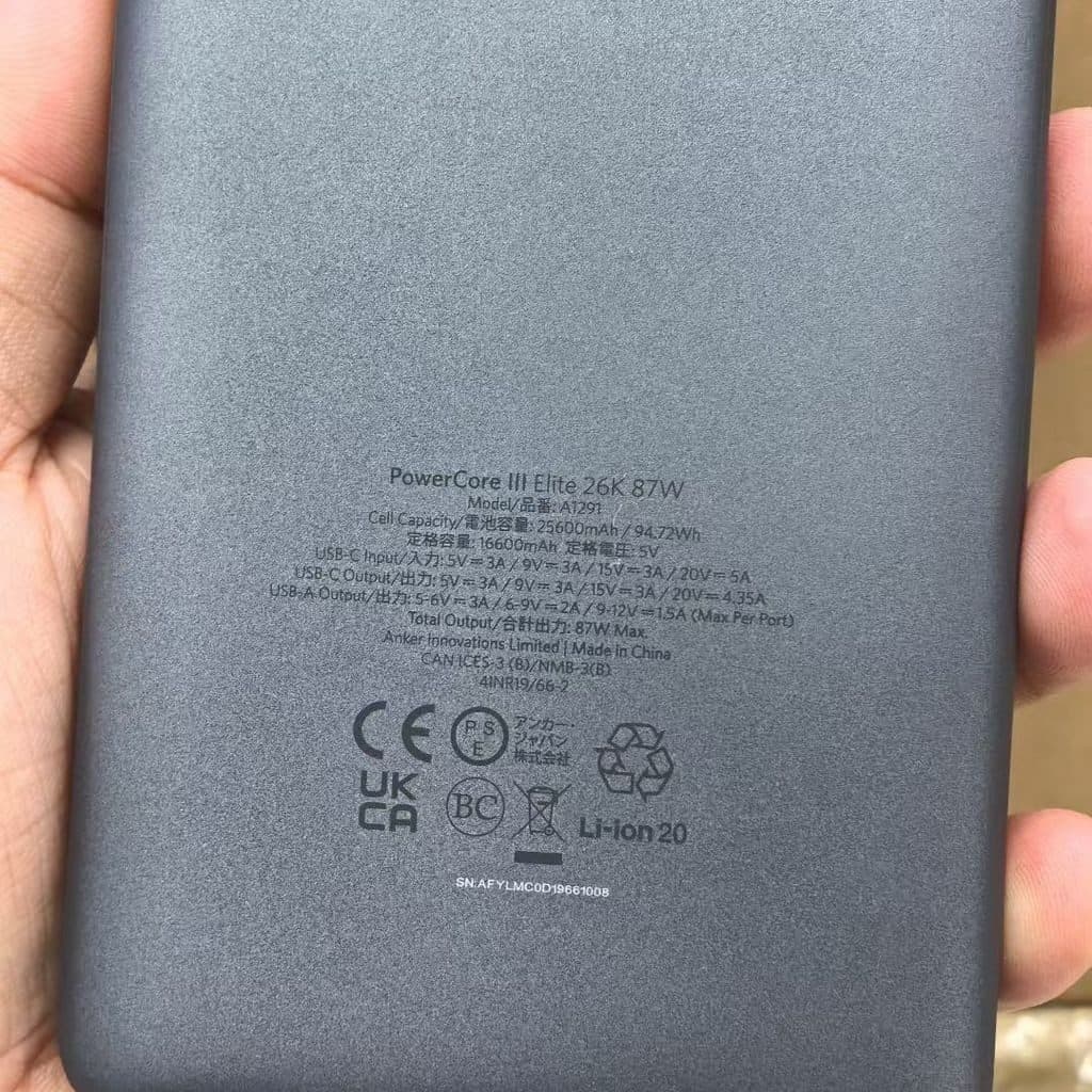 Pin dự phòng Anker 25600mAh A1291 sạc nhanh 87W - kèm củ sạc 65w + cáp C to C