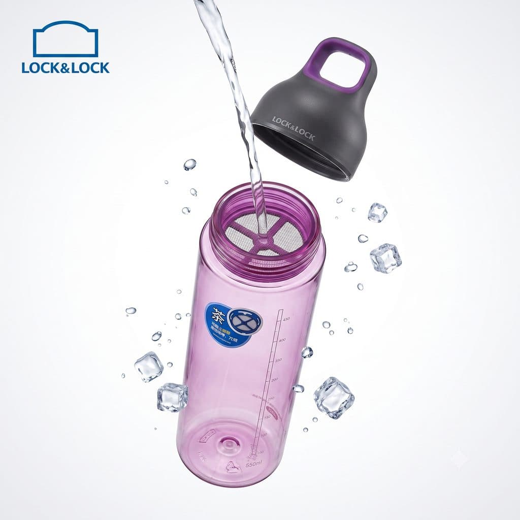 Bình nước thể thao LOCK & LOCK TWOTONE RING 530ML (HLC832)