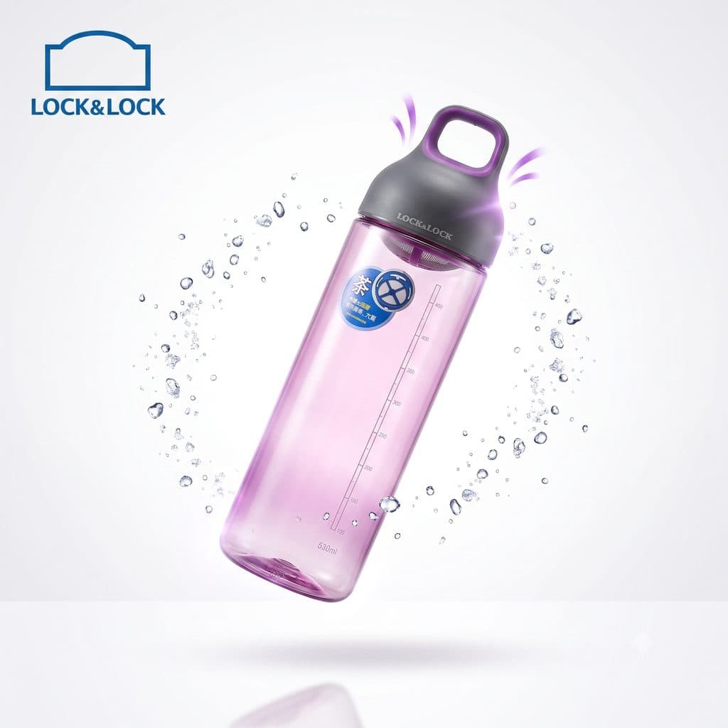 Bình nước thể thao LOCK & LOCK TWOTONE RING 530ML (HLC832)