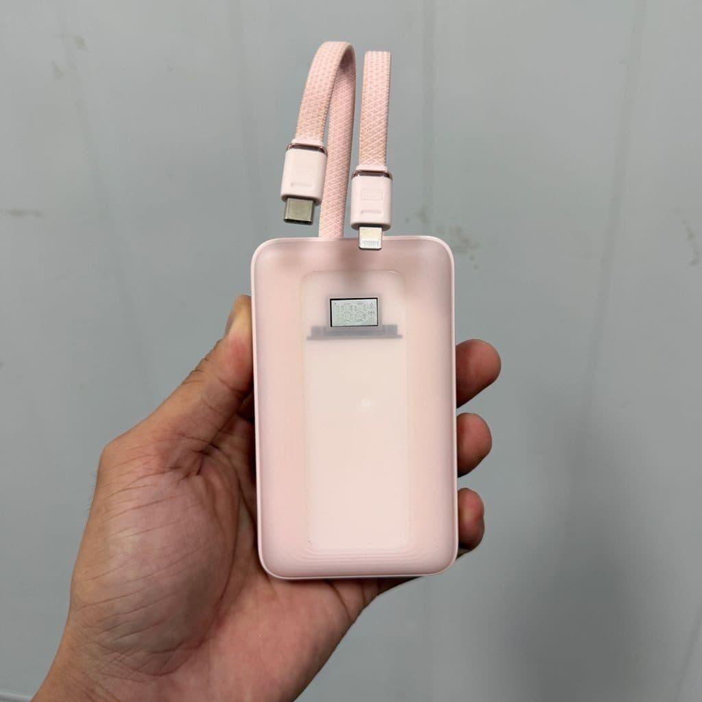 Pin dự phòng 10.000mAh hợp 2 cáp 1L 1C sạc nhanh 30w tích - ko hộp, chưa in logo ( nhà máy Anker )