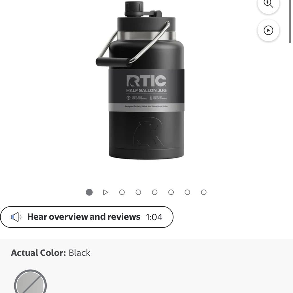 Bình Giữ Nhiệt RTIC Insulated Jug (1.8L) - Hàng Mỹ- Giữ Lạnh 24H