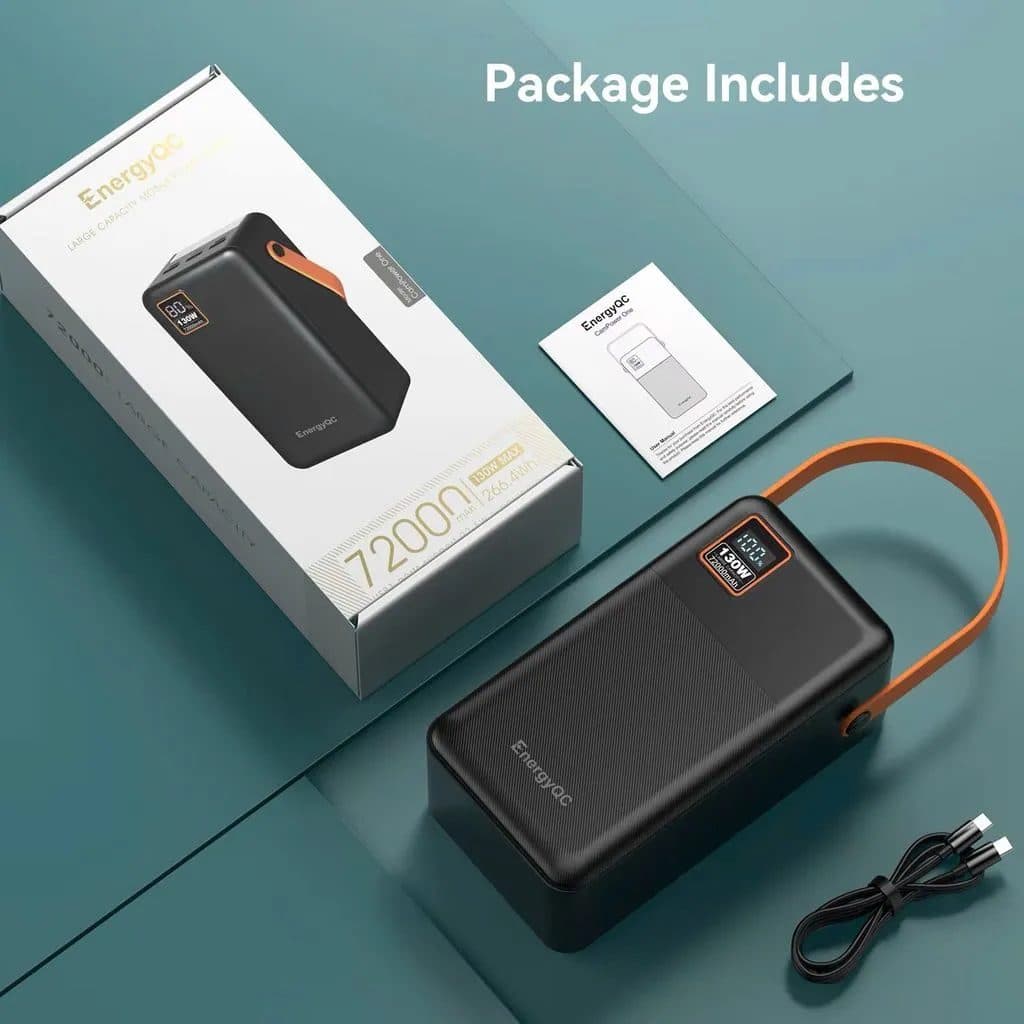Pin dự phòng khủng long 72.000mAh hãng EnergyQC sạc nhanh 130W